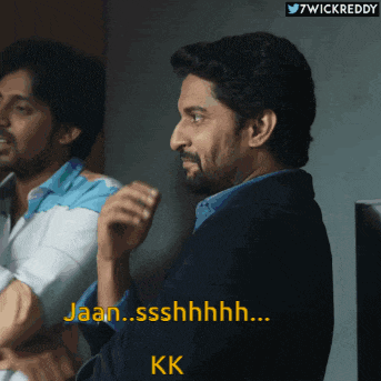 a man in a suit says jaan sssshhhh kk