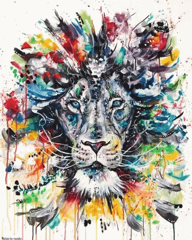 Lion King Art GIF - LionKing Art Colorful - Discover & Share GIFs