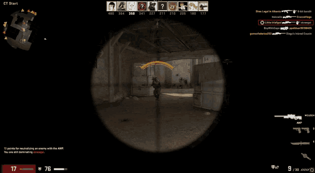 a screenshot of a video game with the number 76 on the bottom left