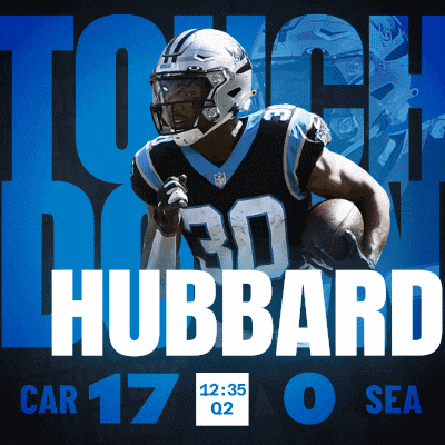 a poster of a football player with the name hubbard