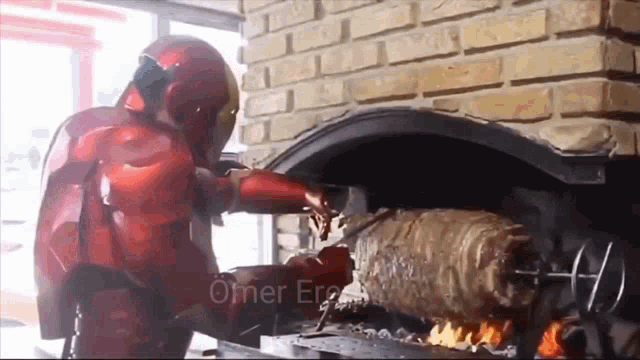 Iron Man Kebab GIF - Iron Man Kebab Slicing It GIFs