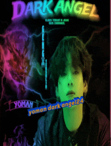 a poster for dark angel shows a young man
