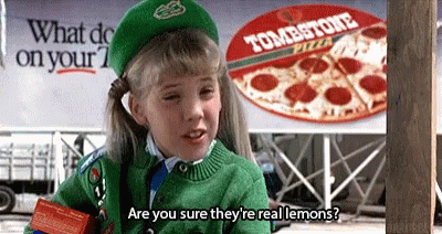 Are You Sure Girl Scout GIF - Are You Sure Girl Scout Are You Sure Theyre Real Lemons GIFs