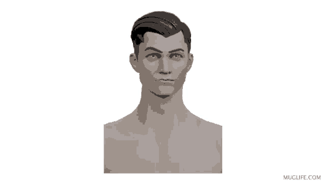 a 3d model of a man with a surprised look on his face and the words blahblahblublublauapp below him