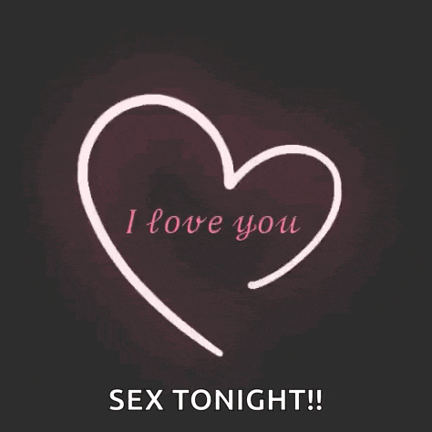 a heart with the words " i love you sex tonight " on it