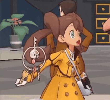 a cartoon girl in a yellow dress is holding a key and a bag .