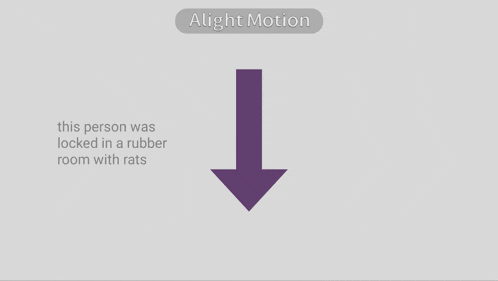 a purple arrow pointing down with the words " alight motion " below it