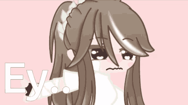 a drawing of a girl with the word ey written on the bottom