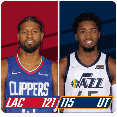 Los Angeles Clippers (121) Vs. Utah Jazz (115) Post Game GIF - Nba Basketball Nba 2021 GIFs