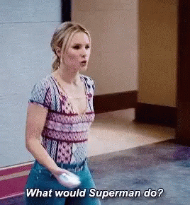 What Would Superman Do Kristen Bell GIF - What Would Superman Do Kristen Bell Advice GIFs