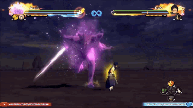 a video game is being played with a youtube icon in the corner