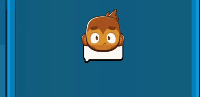 a cartoon character with a speech bubble covering his mouth