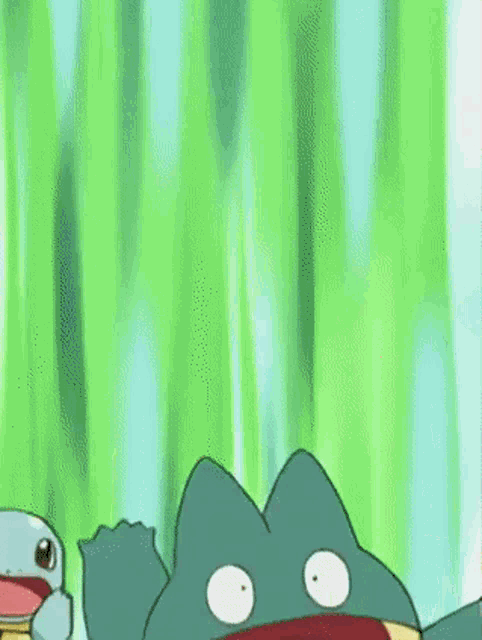 a cartoon frog and a turtle are standing next to each other .