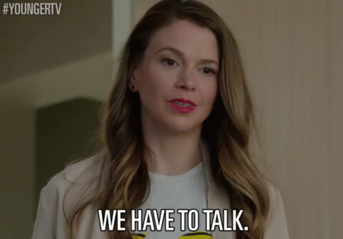 We Have To Talk. GIF - Sutton Foster Liza Miller Talking GIFs