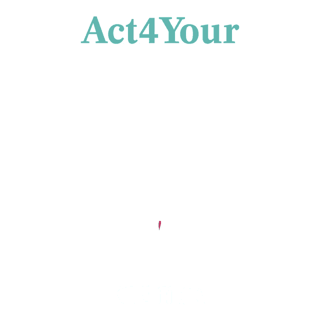 a logo that says act4 your heart with a hand holding a heart