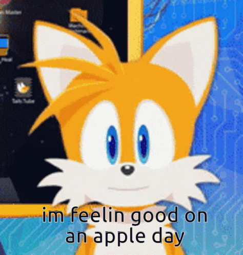 Happy Apple Day Tails GIF - Happy Apple Day Apple Day Tails GIFs