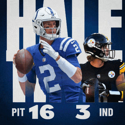a poster for pit 16 3 ind with two football players on it