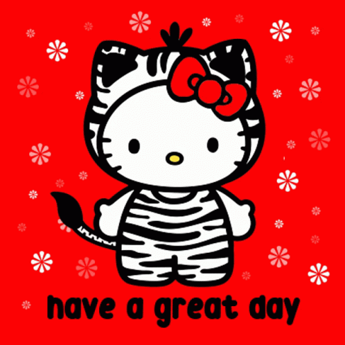 Hello Kitty Have A Great Day GIF - Hello Kitty Have A Great Day Red GIFs