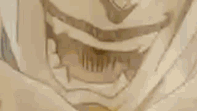 dio from jojo 's bizarre adventure is screaming with his mouth open .