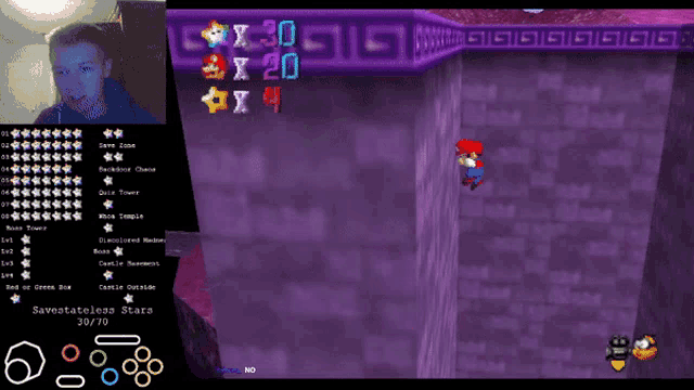 a boy is playing a video game called super mario