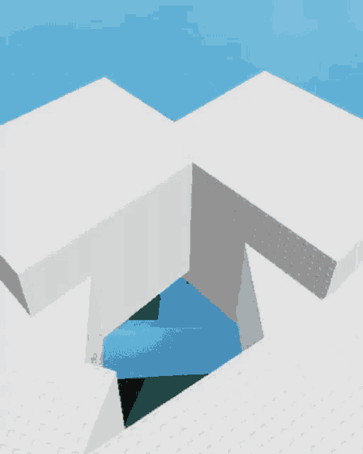a 3d rendering of a person laying on top of a snow covered mountain .