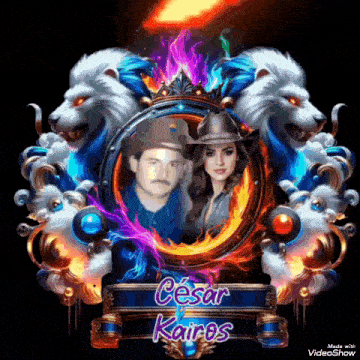 a painting of a man and a woman with the name cesar kairos on it