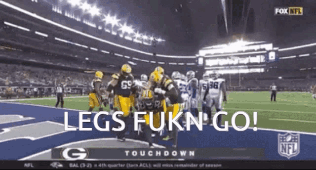 a fox nfl broadcast of a football game