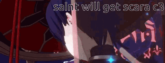 a cartoon character with the words saint will get scara