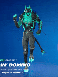 a screenshot of a video game character that says ' in domino ' on the bottom