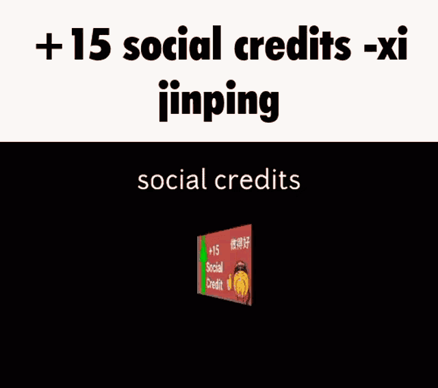a cartoon of a man giving a thumbs up next to a sign that says social credits and social credit .