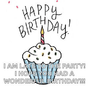 a birthday card with a cupcake with a candle and the words happy birthday !