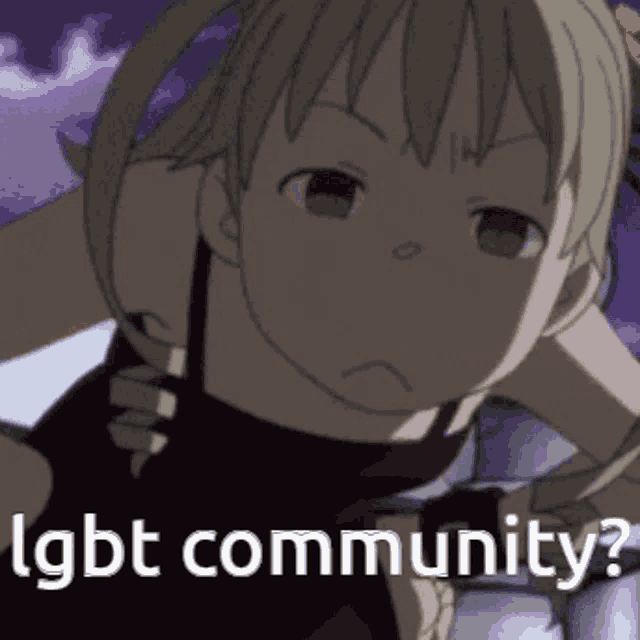 a picture of a girl with the words lgbt community written on it