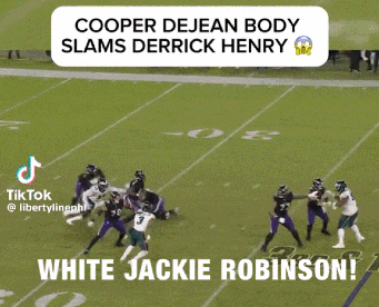 cooper dejean body slams derrick henry with white jackie robinson