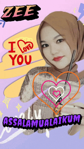 a poster with a woman in a hijab and the words i love you and assalamualaikum
