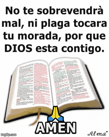 a picture of an open bible with a quote in spanish