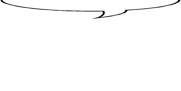 a black and white drawing of a speech bubble with a s on it