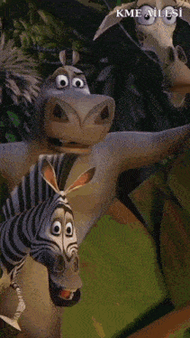 a picture of a zebra with the words kme ailesi on the bottom