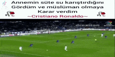a soccer game is being played with cristiano ronaldo playing