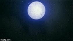 a glowing circle with a silhouette of a person in the center
