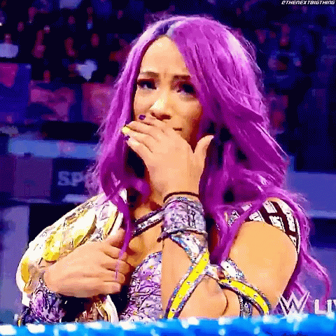 Sasha Banks Throw Up GIF - Sasha Banks Throw Up Throws Up GIFs