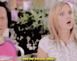 a woman says i had my period okay