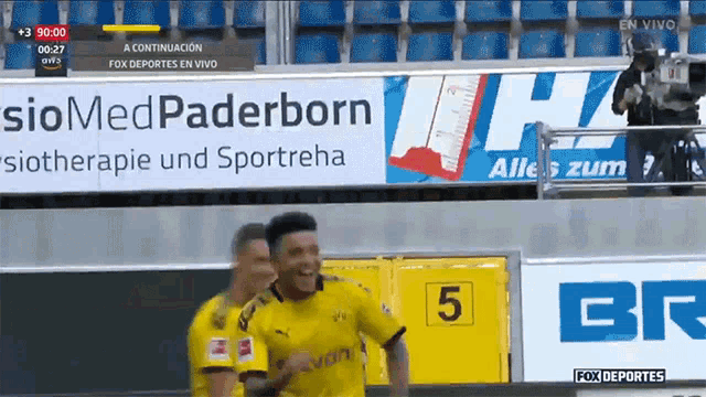 Celebrate Jadon Sancho GIF - Celebrate Jadon Sancho Paderborn Vs Dortmund GIFs