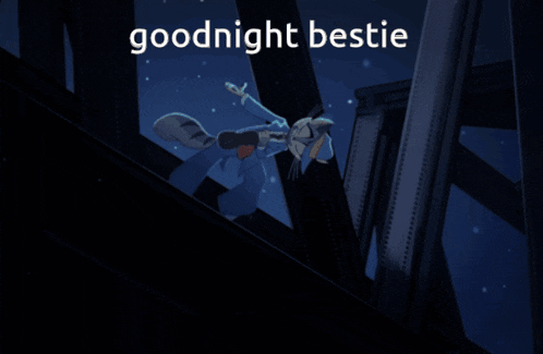 a picture of a cat with the words goodnight bestie written above it