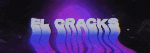 a purple and blue background with el cracks written on it