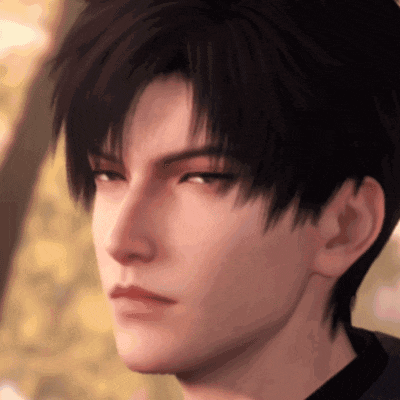 a close up of a boy 's face with a serious look on his face
