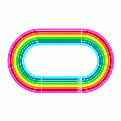 Rainbow Running Track GIF - Rainbow Running Track Fade Out GIFs