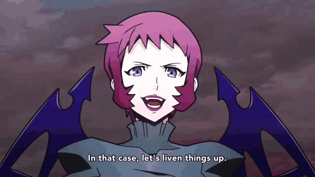 a cartoon character says in that case let 's leven things up
