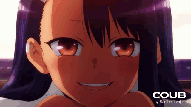 a close up of a girl 's face with the words coub below her