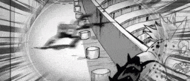 a black and white drawing of a building with a few circles on it