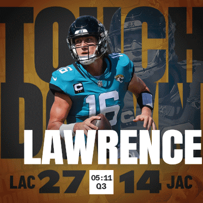 a jaguars football player named lawrence throws a ball